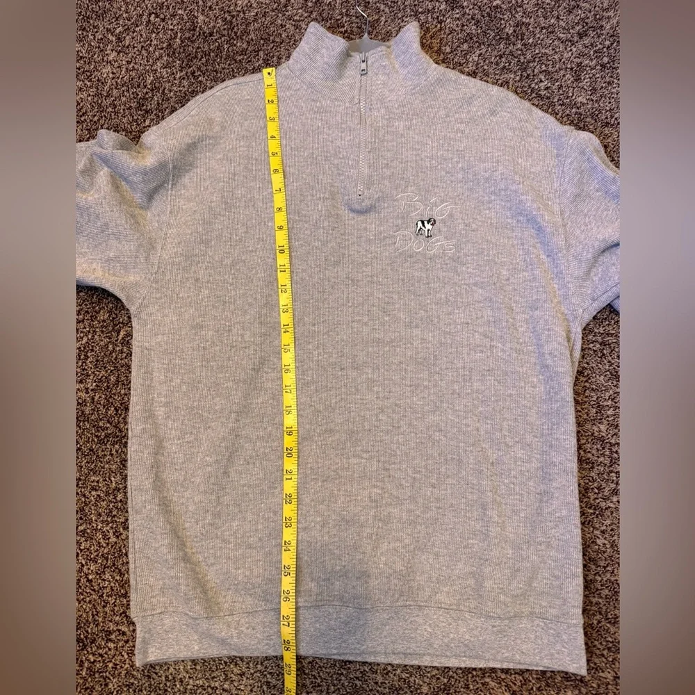 Men’s Big Dog Gray Half-Zip Long Sleeve Men's Sweater Size Medium